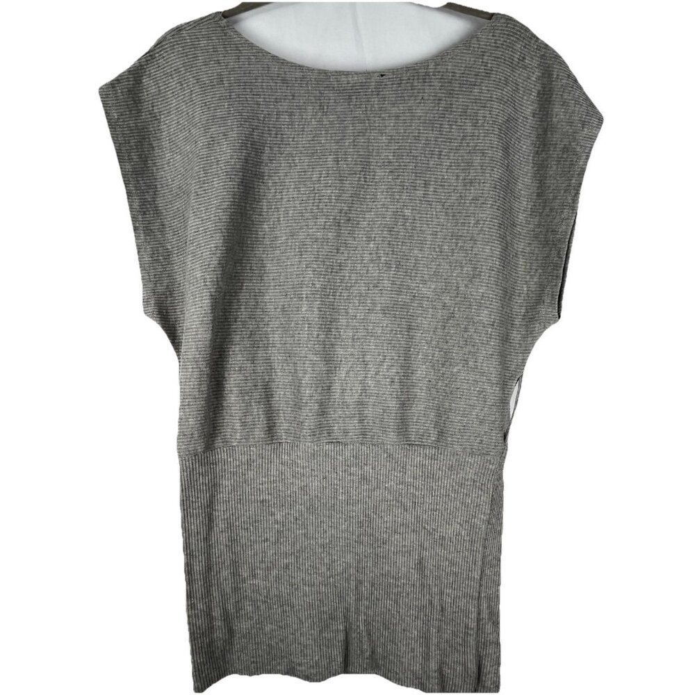Hypnotik Gray Ribbed Knit Dress Medium Sleeveless Casual Stretch - Picture 10 of 12